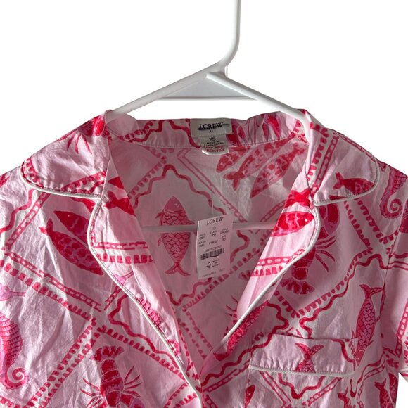 J. Crew Factory Short-Sleeve Cotton Pajama Top Women's Size Medium Pinkwash NWT! - Picture 3 of 4
